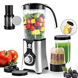 SUPERLEX Elektrischer Smoothie-Maker und Standmixer Set, Multifunktions-Standmixer zum Entsaften,...