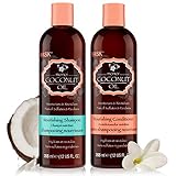 HASK COCONUT MONOI Nourishing Shampoo + Conditioner Set for All Hair Types, Color Safe, Gluten-Free,...