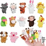 12 Stück Fingerpuppen für Kinder, Finger Plüschtier, Tier Fingerpuppe, Mini Plüschtiere für die...