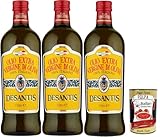 Desantis Olio Extra vergine di oliva 100% Italiano, 100% italienisches Natives Olivenöl extra, 3x...