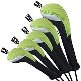 Andux Golf Schlägerkopfhüllen Driverkopfhüllen Holzkopfhüllen, 460cc Driver, extra Langer Hals,...