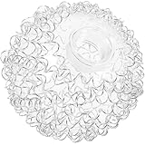 PRETYZOOM Glas Kugellampenschirm mit Aluminiumdrahtumwicklung 100mm G9 Lichtschirm für Kronleuchter...