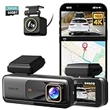 BOTSLAB Dashcam Auto Vorne Hinten, 4K Dashcam Auto GPS mit WiFi, Dual Autokamera mit 64GB SD Karte,...