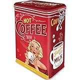 Nostalgic-Art Retro Kaffeedose, 1,3 l, Hot Coffee Now – Geschenk-Idee für Nostalgie-Fans,...