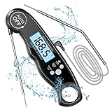 CIRYCASE Fleischthermometer Digital, Sofort Ablesbares Bratenthermometer Grillthermometer, Externe...