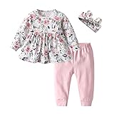 Baby Mädchen Outfits Mädchen Floral gedruckte lange Ärmel Top Hose 3pcs Kleidung Set für Baby...