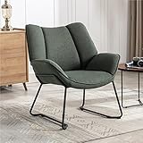 Wahson Sessel Wohnzimmer Einzelsofa Loungesessel modern Relaxsessel mit Metallbeinen, Leinen, für...