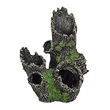Relaxdays Aquarium Deko, Baumstamm Höhle, Natur-Optik, Versteck, Aquarienzubehör HxBxT 16,5 x 15,5...