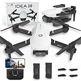 IDEA10 Mini Drohne für Anfänger, RC Quadrocopter mit Mehr Kamera FPV Übertragung 3D Flip...
