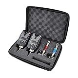 Hirisi Tackle Bissanzeiger und Schaukel-Set für Karpfenangeln, wasserdicht, blaue und rote LED