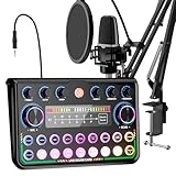 SINWE All-in-One Podcast Set Pro • Studiomischer mit Kondensator-Mikrofon • Plug & Play Audiobox...