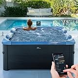 Miweba MSpa Whirlpool Outdoor | Frame Oslo Sapphire mit Fester Außenwand - Pool mit App Steuerung -...
