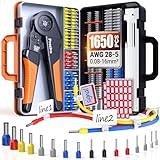 Crimpzangen Aderendhülsen Set, Preciva Sechskant Aderendhülsenzange 0.08-16mm² Crimpzange mit...