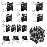 DEEINN Metal Foldbackklammern, Verschiedene Größen, 51mm, 41mm,32mm, 25mm, 19mm,15mm |,stabile und...