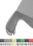 Brandsseller Gartentischdecke 130x160 cm Tischdecke mit Fransen Outdoor Tischtuch rechteckig...