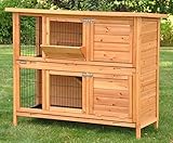 nanook Kaninchenstall Hasenstall - draußen wetterfest - mit Softclose Dach - 122 x 50 x 101 -...