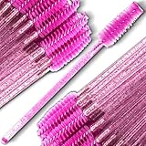 Retoo Wimpernbürste 50 Stück Mascara Zauberstäbe Wimpern Bürste Einweg Kosmetik Pinsel...