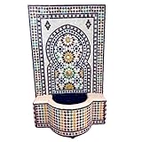 Marrakesch Gartenbrunnen Zimmerbrunnen aus original marokkanische Mosaik 130 cm Gross | Brunnen als...