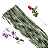 50 Stück Floristendraht, Floristik Draht 1mm Grüner Basteldraht, Blumendraht Grün 30 cm Lang,...