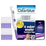 Clearblue Kinderwunsch Ovulationstest-Kit Fortschrittlich und Digital, 1 Testhalterung Digital und...