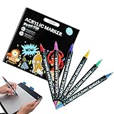 Acryl-Marker zum Malen | Filzstifte Set zum Malen auf verschiedenen Materialien - 48...