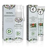 2 Stück Herbal Hemorrhoids Spray Und Feuchtigkeitscreme,Natural Herbal Hemorrhoids Spray...