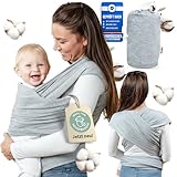 Tragetuch Neugeborene - Elastisches Baby Trage-Tuch ab Geburt, Atmungsaktive & ergonomische...