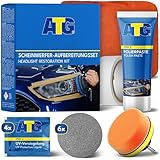 ATG® Scheinwerfer Aufbereitung Set - Universal Auto Scheinwerfer Polierset für matte & blinde...