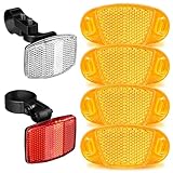 Zeawavsl Speichenreflektor Und Lichtclip-Set – 6-Teiliges Katzenaugen-Fahrrad FüR Kinder,...