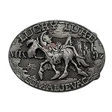 Xwest 3D Western Lucky Luke Belt Buckle Cowboy Cowgirls Buckles Gürtelschnallen