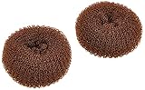 Denman Knotenring für Dutt, klein, braun, Durchmesser 6 cm, 2 Stück