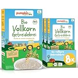 Pumpkin Organics Bio Vollkorn Getreidebrei (8er Pack) mit sanft-cemiger Textur Ideal für...