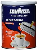 Lavazza, Crema e Gusto Classico, Gemahlener Kaffee, für Mokka-Kanne oder Filterkaffee, Runder &...
