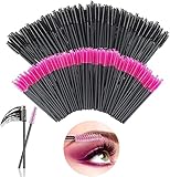 [200 Stück]Wimpernbürstchen, LauCentral Einweg Mascara bürstchen, Krystall Wimpernbürsten für...