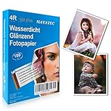 100 Blatt fotopapier 10x15 hoch glänzend tintenstrahldrucker 180g/m² Photopapier Fotokarten...