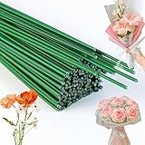 AMDZGLB Blumendraht Grün 100 Stück Blumendraht 30CM Floristendraht Länge 2mm Durchmesser...