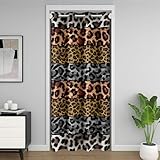 Homemissing Leopard Vorhang Weich für Jungen Mädchen, Tierdruck Türvorhang 106x203cm Gepard...
