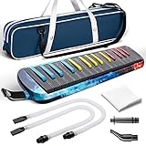 CAHAYA 32 Tasten Melodica für Kinder Melodica Instrument mit Tragetasche geeignet für Anfänger...
