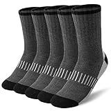 Hocerlu Thermosocken Herren Socken Warme Wandersocken, 5 Paar Dicke Thermo Wollsocken Atmungsaktiv...