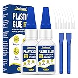 Soodyoow 2x30g Kunststoffkleber Extra Stark, Sekundenkleber Plastikkleber für Modellbau, Acrylglas,...