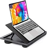 HUANUO Laptopkissen Höhenverstellbar, für max. 15,6' Notebook, Ipad, Tragbarer Laptoptisch für...