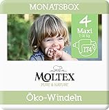 Moltex Pure & Nature Öko Windeln Größe 4 Maxi (9-15 kg) Monatsbox - 174 Bio Windeln