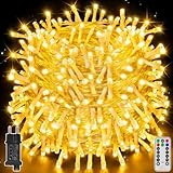 Ollny Lichterkette außen, 80 M 800 Led Lichterkette innen warmweiß, 8 Modi Lichterkette Lang mit...