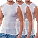 HERMKO 3040 3er Pack Herren Tank Top Unterhemd mit Rundhals-Ausschnitt aus 100% Bio-Baumwolle,...