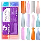 Gelike ec Dual Nail Forms Set: 12 Formen Colored Nagelverlängerung Verlängerung Nagel Gel Formen...