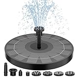 AISITIN Solar Springbrunnen Upgrade, 2,5W 160mm Solarbrunnen Solar Teichpumpe Outdoor Wasserpumpe...