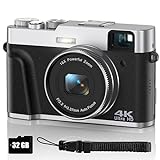 Digitalkamera 4K 48MP Fotoapparat Autofokus mit 32G SD-Karte, Kompaktkamera Fotokamera mit Optischer...