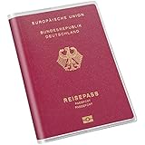 Gentle North 2 x Reisepasshülle (13,5 x 19 cm) transparent - Passport Cover für den NEUEN...