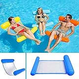 Sinwind Aufblasbares Schwimmbett, Wasser-Hängematte 4-in-1Loungesessel Pool Lounge luftmatratze...