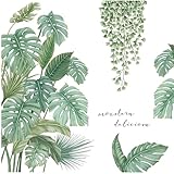 KAIYAYA 2 Stücke Wandtattoo Pflanzen Tropische Blätter Wandaufkleber Flur Wandsticker Grün Natur...